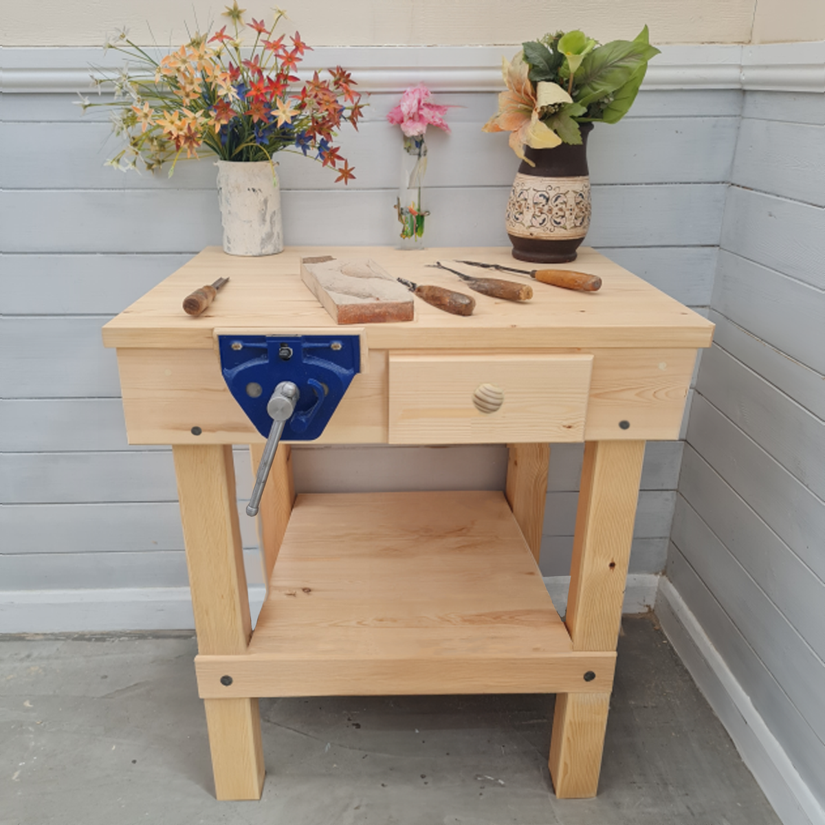 Workbench 25mm Thick Top - 70cm Wide x 45cm Deep