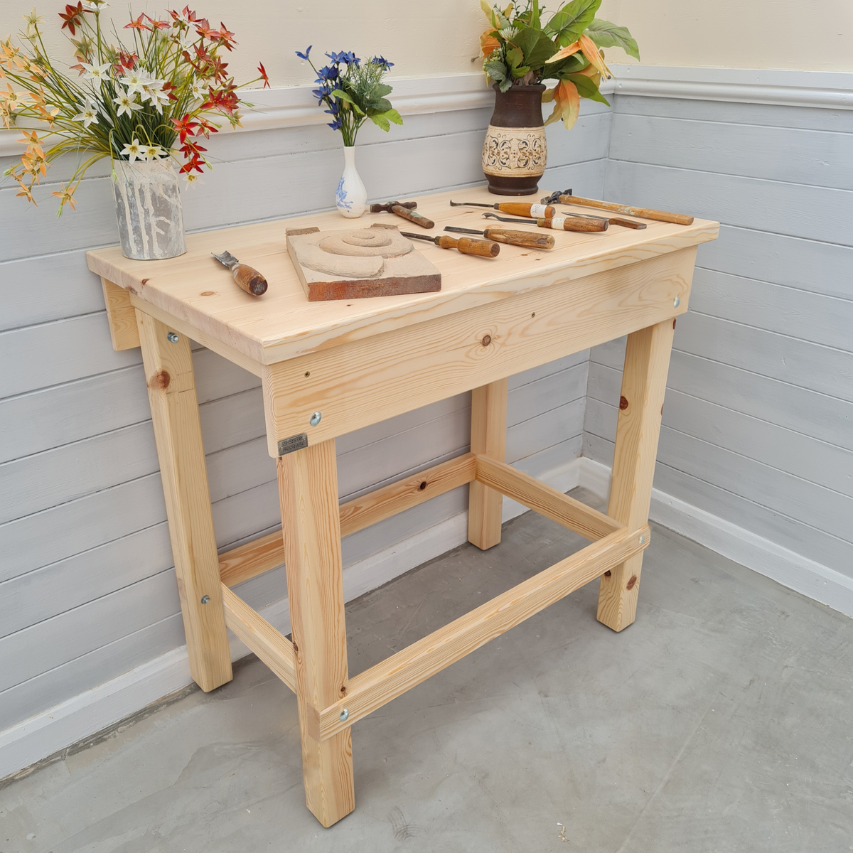 Workbench 25mm Thick Top - 70cm Wide x 45cm Deep